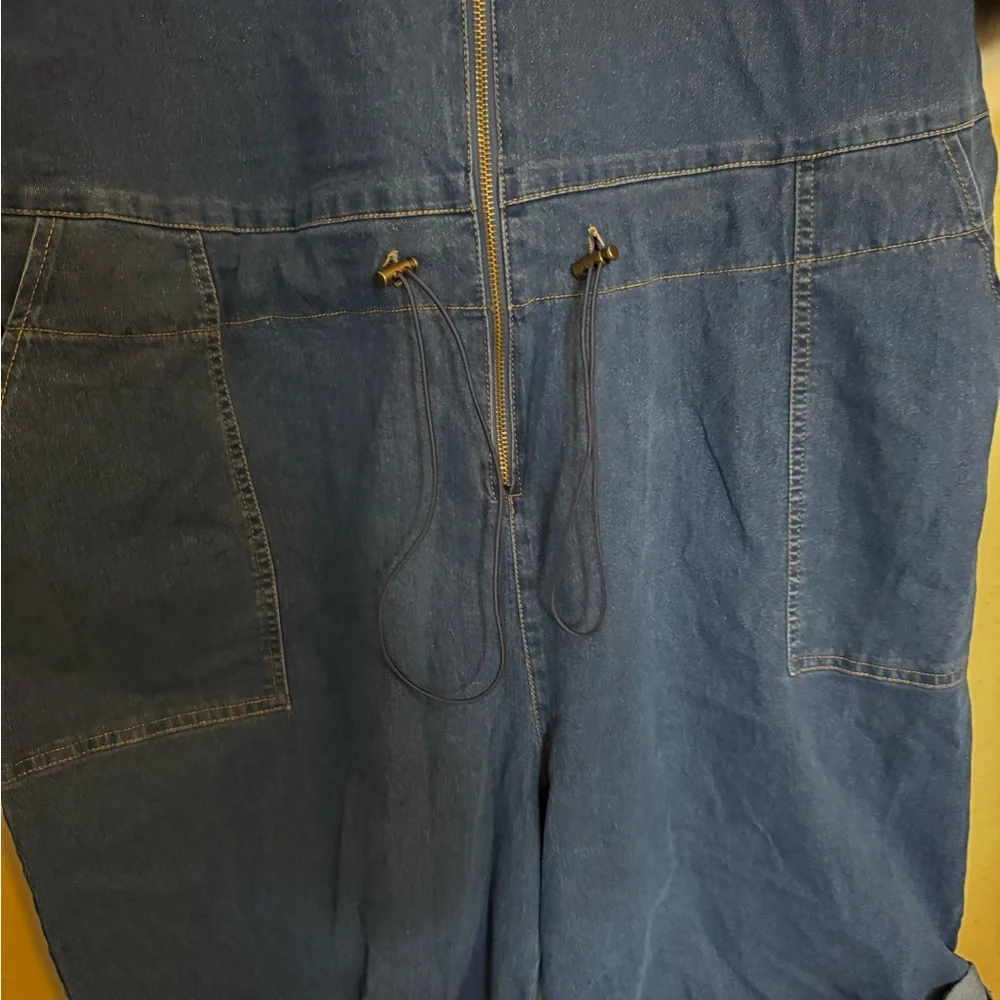 Ashley Stewart Indigo Denim Jumpsuit - Picture 8 of 9